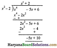 HBSE 10th Class Maths Important Questions Chapter 2 बहुपद - 9