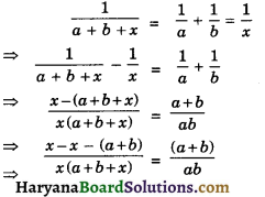 HBSE 10th Class Maths Important Questions Chapter 4 Quadratic Equations - 1