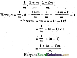 HBSE 10th Class Maths Important Questions Chapter 5 Arithmetic Progressions - 1