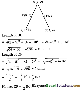 HBSE 10th Class Maths Important Questions Chapter 7 Coordinate Geometry - 7
