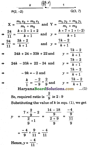 HBSE 10th Class Maths Important Questions Chapter 7 Coordinate Geometry - 9