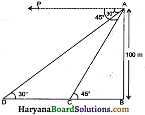 HBSE 10th Class Maths Important Questions Chapter 9 Some Applications of Trigonometry - 2