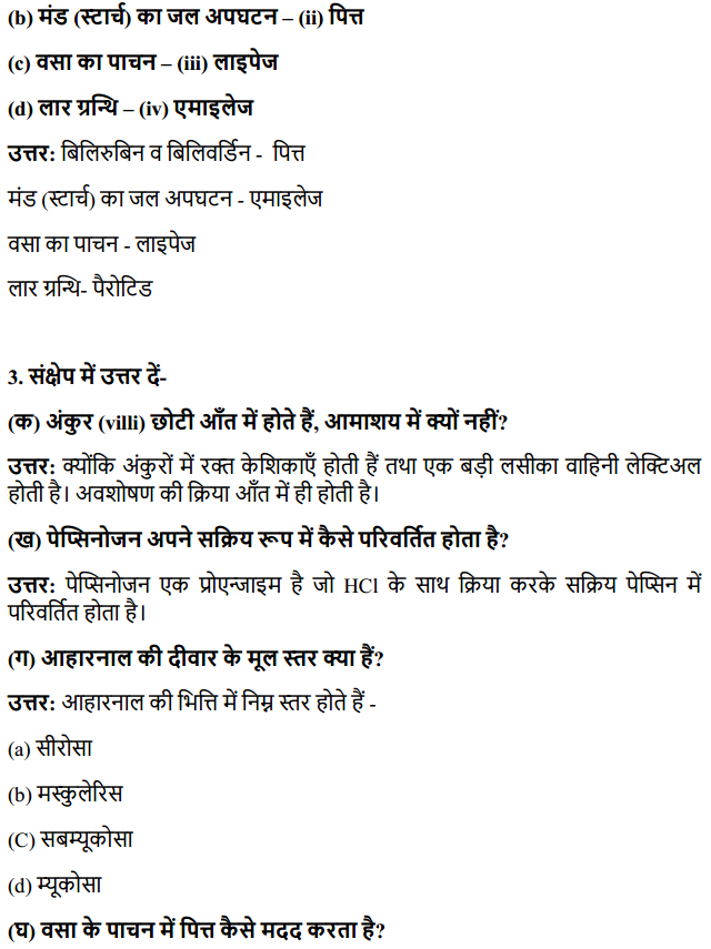 HBSE 11th Class Biology Solutions Chapter 16 पाचन एवं अवशोषण 2
