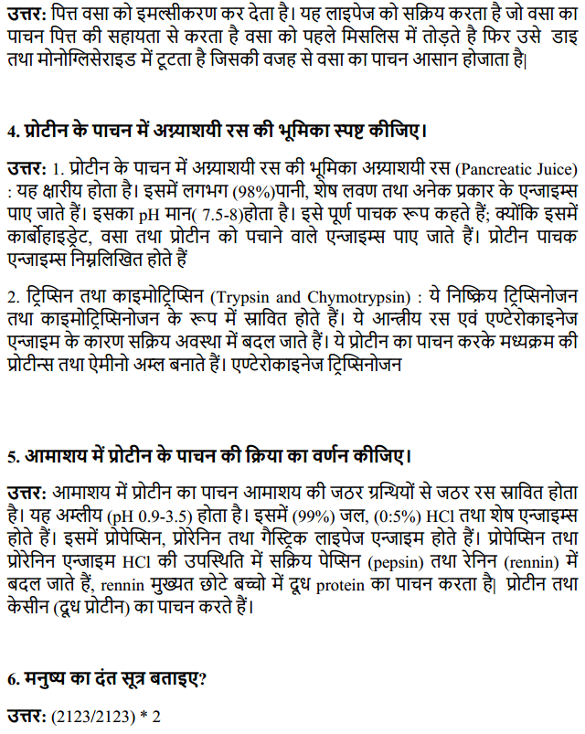 HBSE 11th Class Biology Solutions Chapter 16 पाचन एवं अवशोषण 3