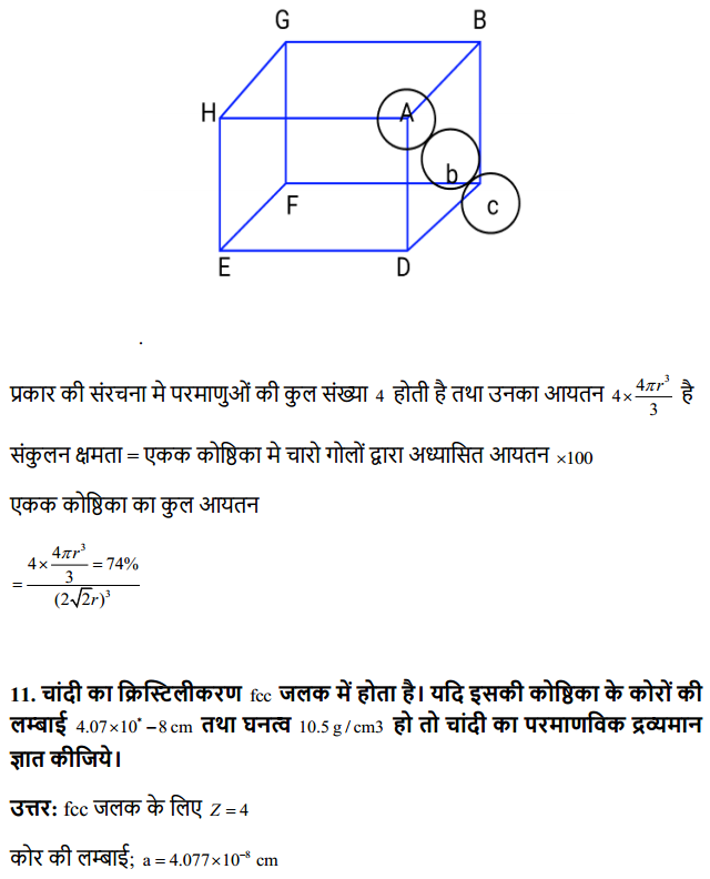 HBSE 12th Class Chemistry Solutions Chapter 1 ठोस अवस्था 11