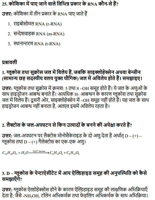 HBSE 12th Class Chemistry Solutions Chapter 14 जैव-अणु 13