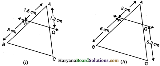HBSE 10th Class Maths Important Questions Chapter 6 त्रिभुज - 1