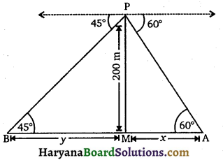 HBSE 10th Class Maths Important Questions Chapter 9 त्रिकोणमिति का अनुप्रयोग - 18