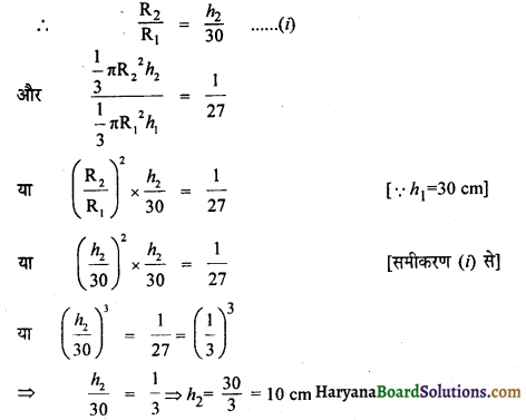 HBSE 10th Class Maths Important Questions Chapter 13 पृष्ठीय क्षेत्रफल एवं आयतन - 15