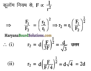 HBSE 12th Class Physics Important Questions Chapter 1 वैद्युत आवेश तथा क्षेत्र 2