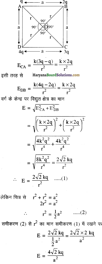HBSE 12th Class Physics Important Questions Chapter 1 वैद्युत आवेश तथा क्षेत्र 31