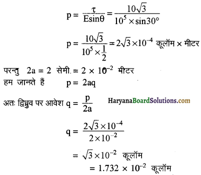 HBSE 12th Class Physics Important Questions Chapter 1 वैद्युत आवेश तथा क्षेत्र 33