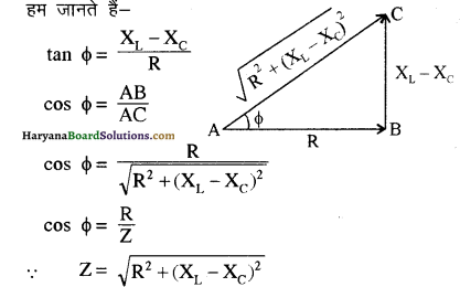 HBSE 12th Class Physics Important Questions Chapter 7 प्रत्यावर्ती धारा 3