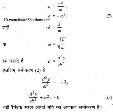 HBSE 11th Class Physics Important Questions Chapter 14 दोलन - 6