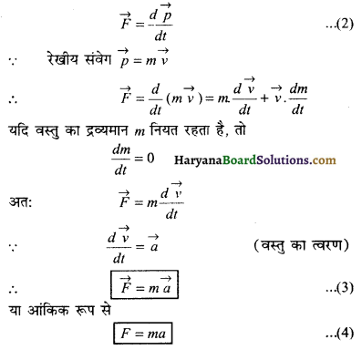 HBSE 11th Class Physics Important Questions Chapter 5 गति के नियम-8
