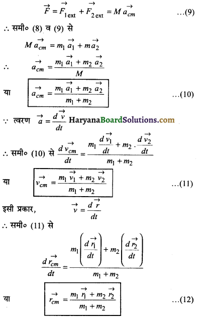 HBSE 11th Class Physics Important Questions Chapter 7 कणों के निकाय तथा घूर्णी गति -18
