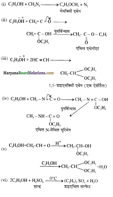 HBSE 12th Class Chemistry Important Questions Chapter 11 ऐल्कोहॉल, फीनॉल एवं ईथर 51