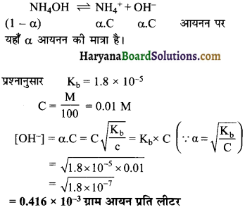 HBSE 11th Class Chemistry Important Questions Chapter 7 साम्यावस्था 46