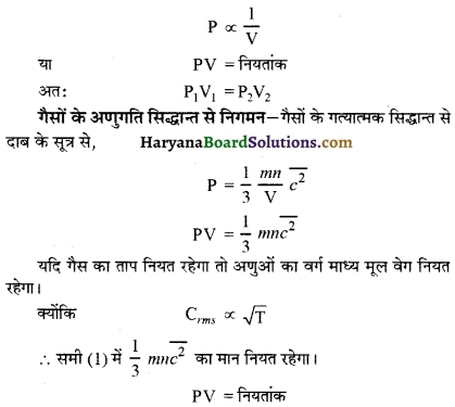 HBSE 11th Class Physics Important Questions Chapter 13 अणुगति सिद्धांत -9