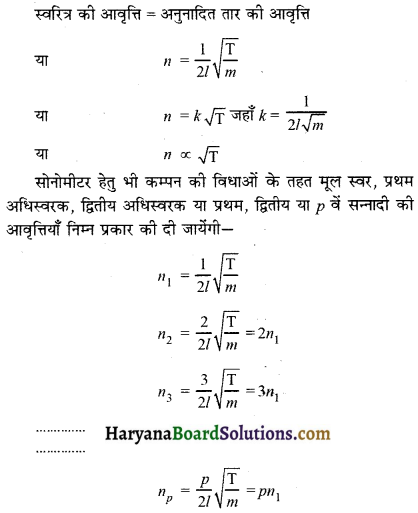 HBSE 11th Class Physics Important Questions Chapter 15 तरंगें -20